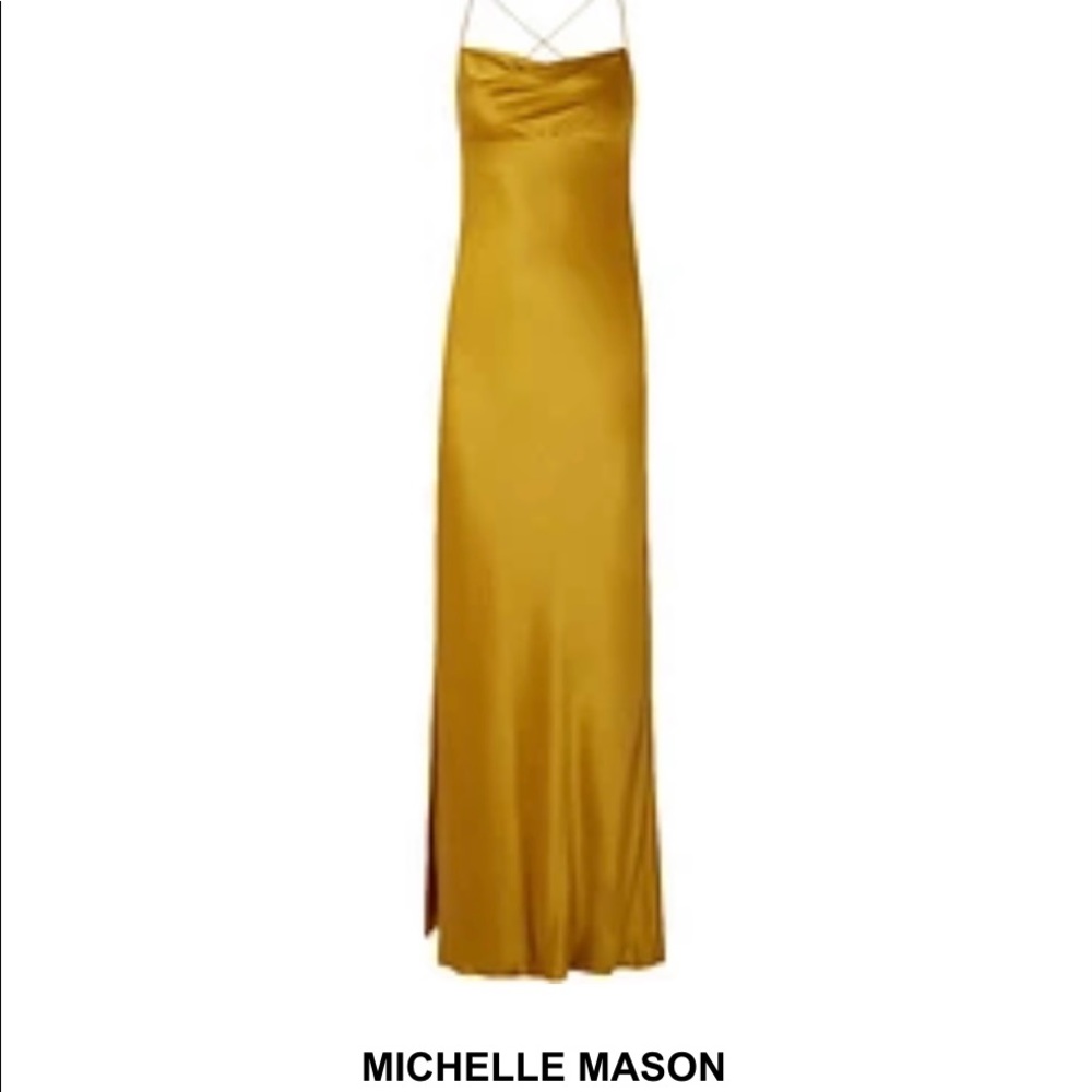 Michelle mason silk gown worn only once